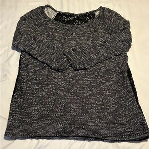 Express Black Lace Knit Top